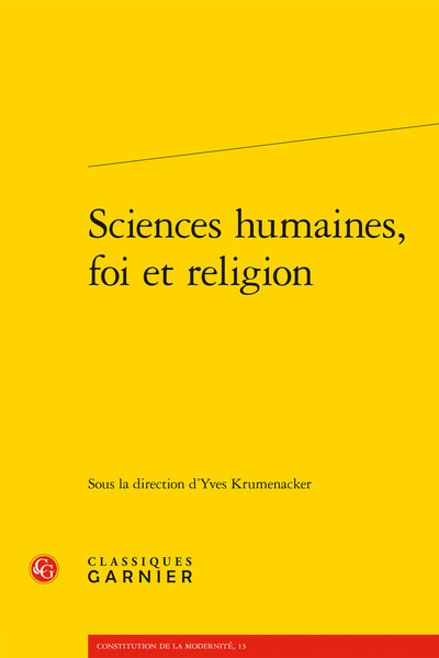 Picture of Sciences humaines, foi et religion