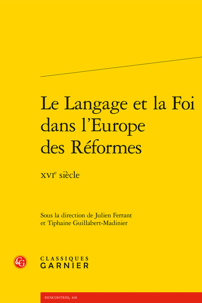 Picture of Le Langage et la Foi dans l'Europe des Réformes