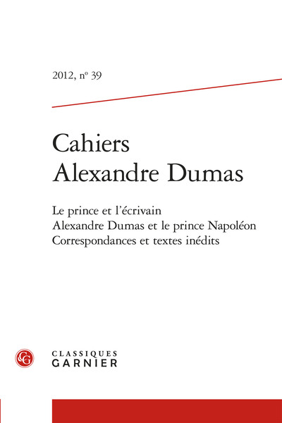 Picture of Cahiers Alexandre Dumas