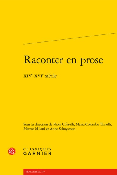 Image de Raconter en prose