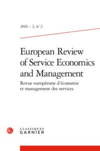 Picture of European Review of Service Economics and Management