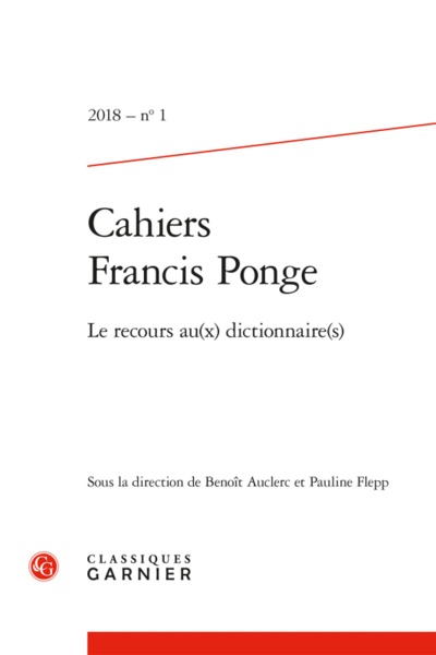 Image de Cahiers Francis Ponge