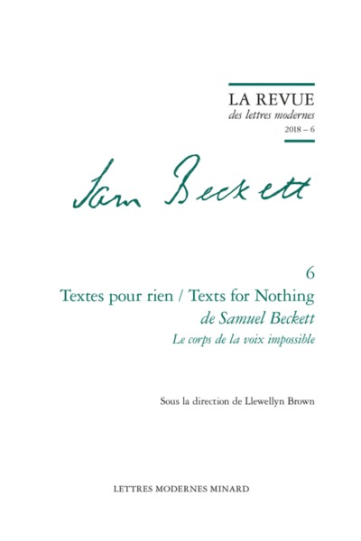 Image de Textes pour rien / Texts for Nothing de Samuel Beckett