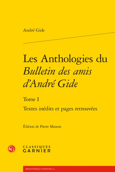 Image de Les Anthologies du Bulletin des amis d'André Gide