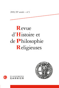 Image de Revue d'Histoire et de Philosophie Religieuses