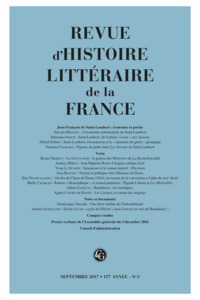 Image de Revue d'Histoire littéraire de la France
