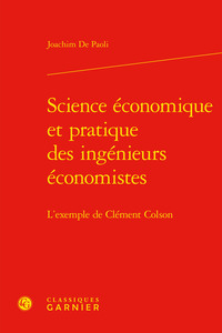 Image de Science économique et pratique des ingénieurs économistes