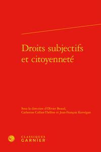 Image de Droits subjectifs et citoyenneté