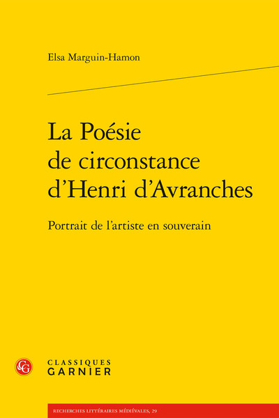 Image de La Poésie de circonstance d'Henri d'Avranches