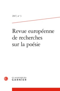 Picture of Revue européenne de recherches sur la poésie