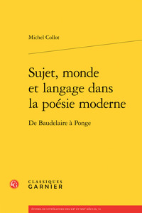Image de Sujet, monde et langage dans la poésie moderne
