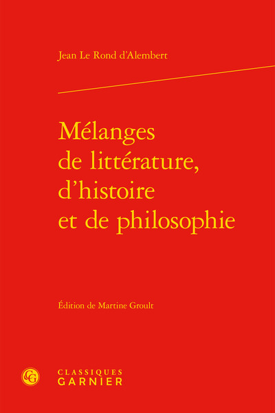 Picture of Mélanges de littérature, d'histoire et de philosophie