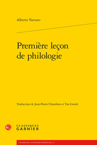 Image de Première leçon de philologie