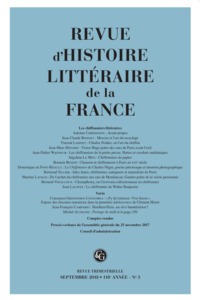 Image de Revue d'Histoire littéraire de la France