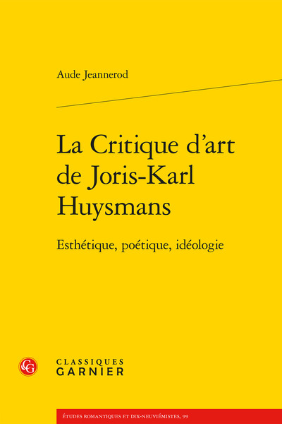 Image de La Critique d'art de Joris-Karl Huysmans