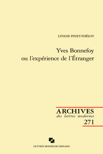 Image de Yves Bonnefoy ou l'expérience de l'Étranger