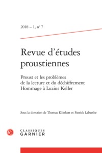 Image de Revue d'études proustiennes