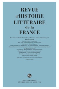 Image de Revue d'Histoire littéraire de la France