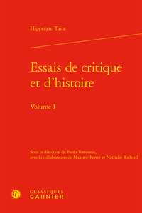 Image de Essais de critique et d'histoire