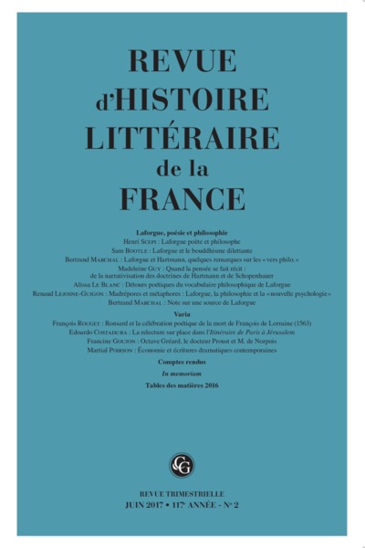 Image de Revue d'Histoire littéraire de la France