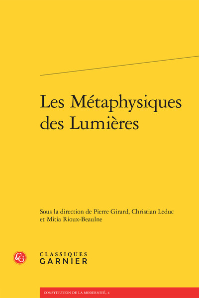 Picture of Les Métaphysiques des Lumières