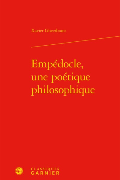 Picture of Empédocle, une poétique philosophique