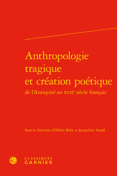 Image de Anthropologie tragique et création poétique