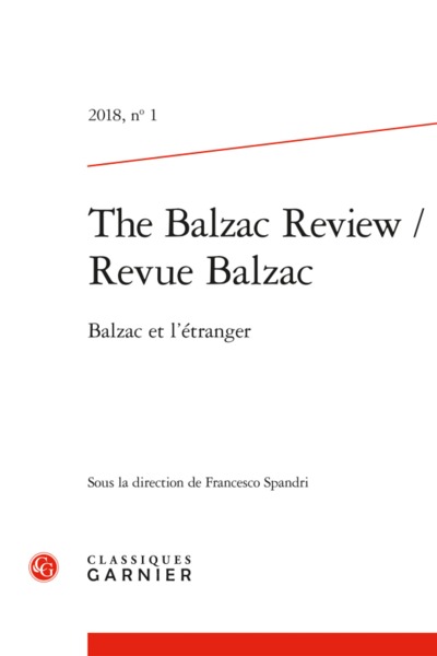 Image de The Balzac Review / Revue Balzac