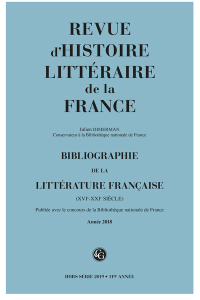 Image de Bibliographie de la littérature française