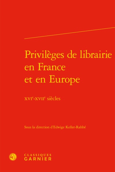 Picture of Privilèges de librairie en France et en Europe