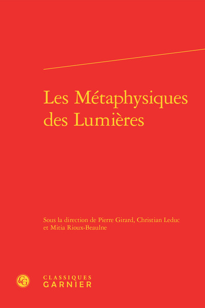 Picture of Les Métaphysiques des Lumières