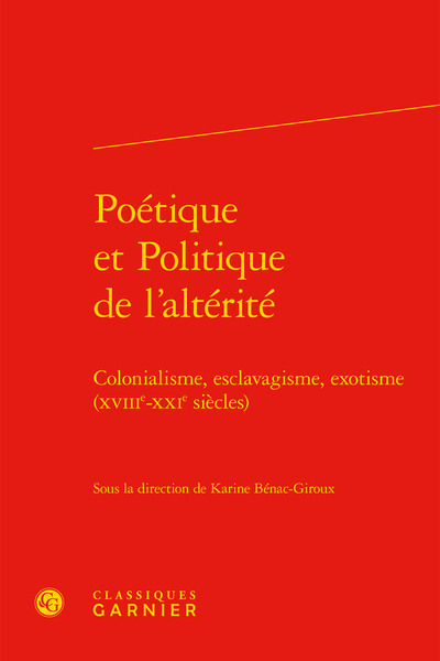 Image de Poétique et Politique de l'altérité