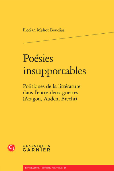 Image de Poésies insupportables