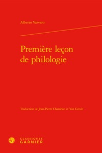 Image de Première leçon de philologie