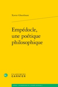 Picture of Empédocle, une poétique philosophique