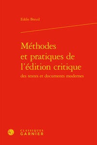 Image de Méthodes et pratiques de l'édition critique