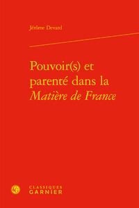 Picture of Pouvoir(s) et parenté dans la Matière de France
