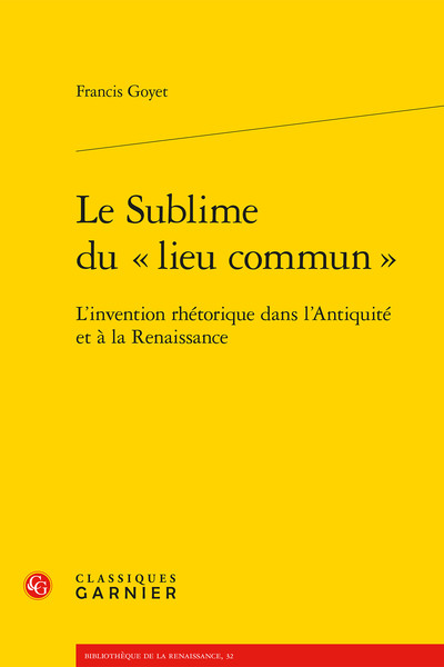 Image de Le Sublime du «lieu commun»