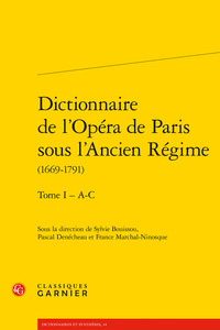 Picture of Dictionnaire de l'Opéra de Paris sous l'Ancien Régime