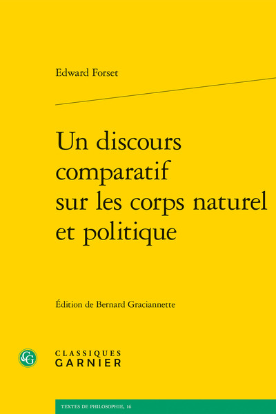 Image de Un discours comparatif sur les corps naturel et politique