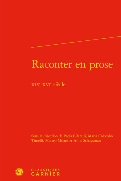 Image de Raconter en prose