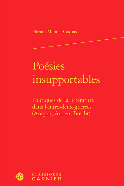 Image de Poésies insupportables