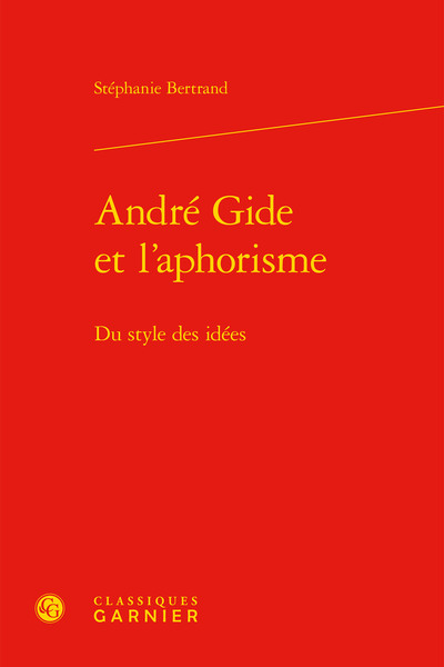 Image de André Gide et l'aphorisme