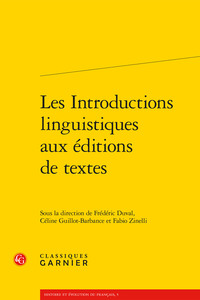 Image de Les Introductions linguistiques aux éditions de textes