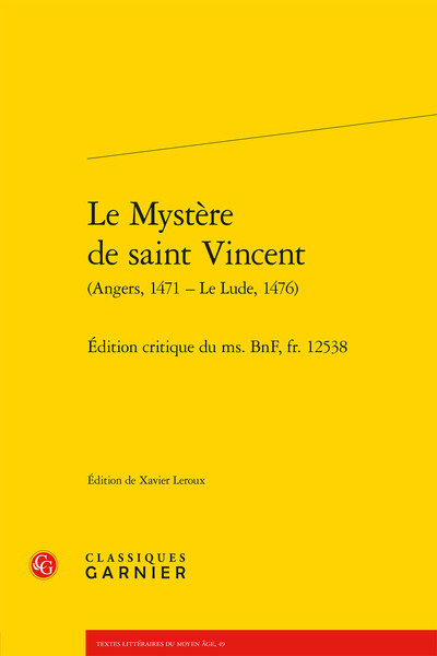 Picture of Le Mystère de saint Vincent