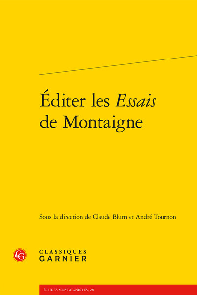 Picture of Éditer les Essais de Montaigne