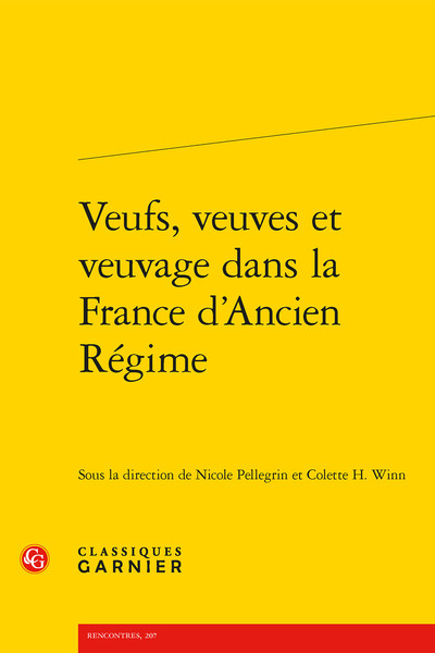 Picture of Veufs, veuves et veuvage dans la France d'Ancien Régime