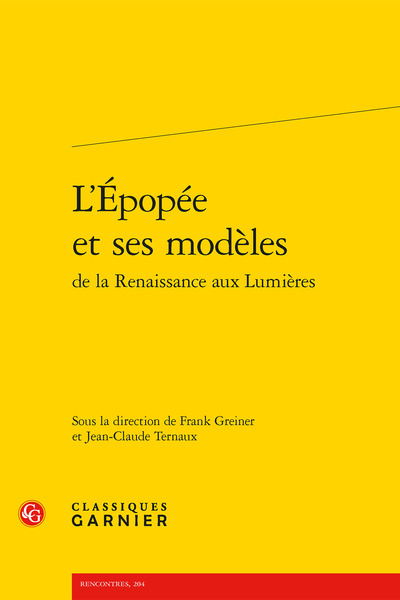 Picture of L'Épopée et ses modèles