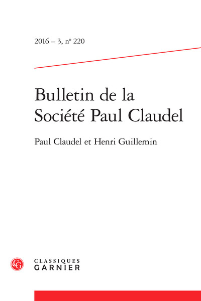 Image de Bulletin de la Société Paul Claudel