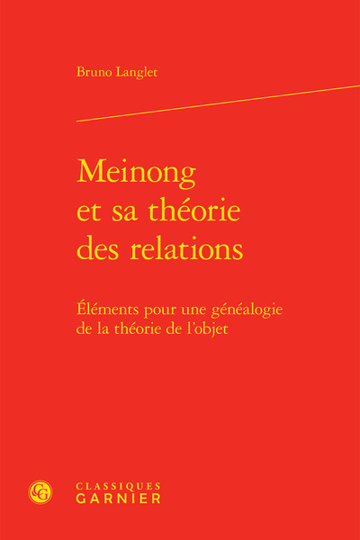 Picture of Meinong et sa théorie des relations